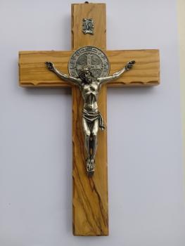 Benedictine cross olive wood 26 X 15 cm